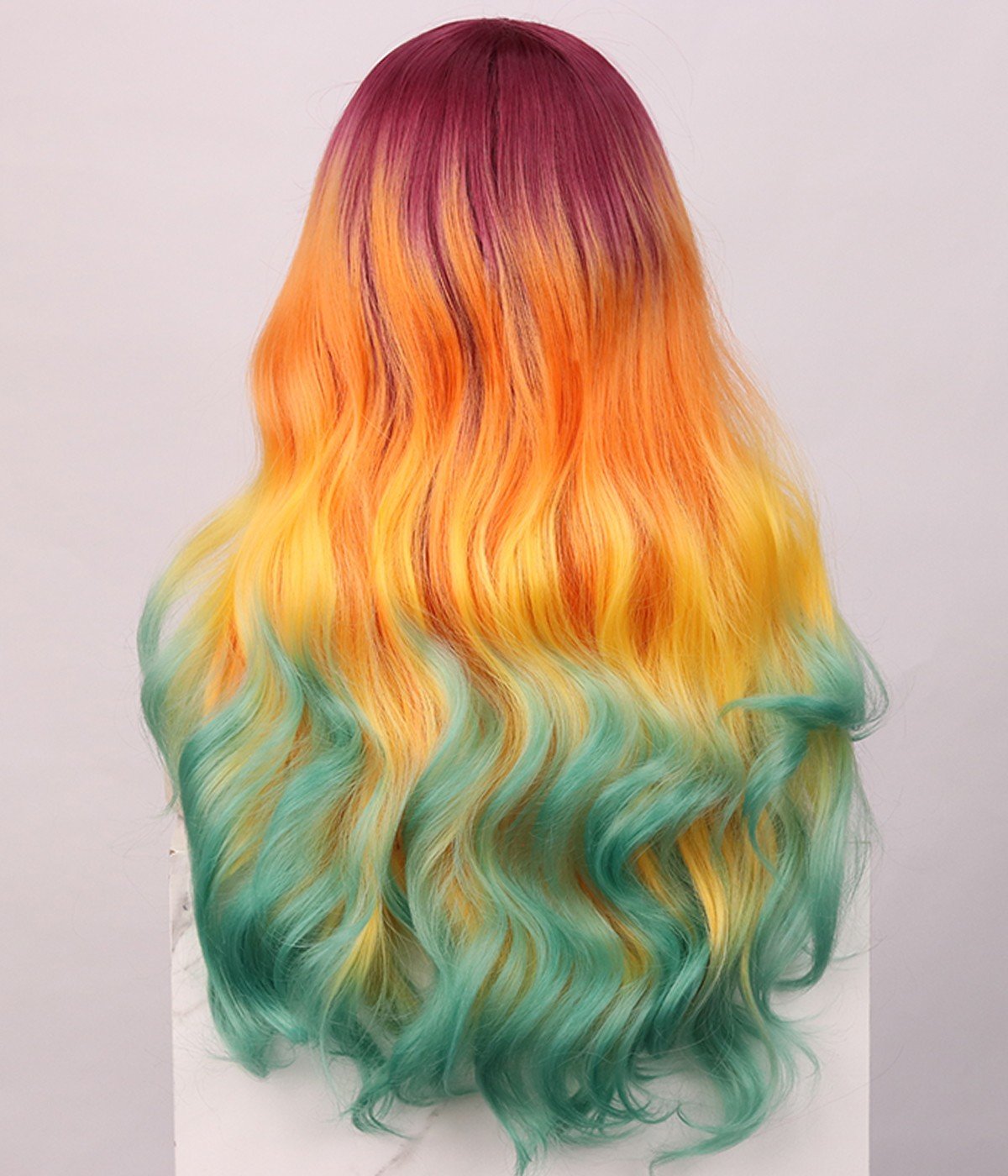 red orange yellow ombre hair