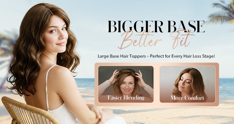 hair toppers with large base size