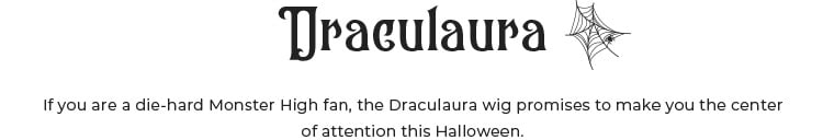 Draculaura | Black with Pink Streaks Synthetic Hard Front Wig