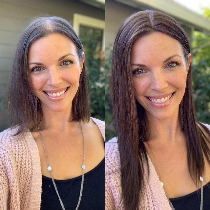 Hair Topper Before and After